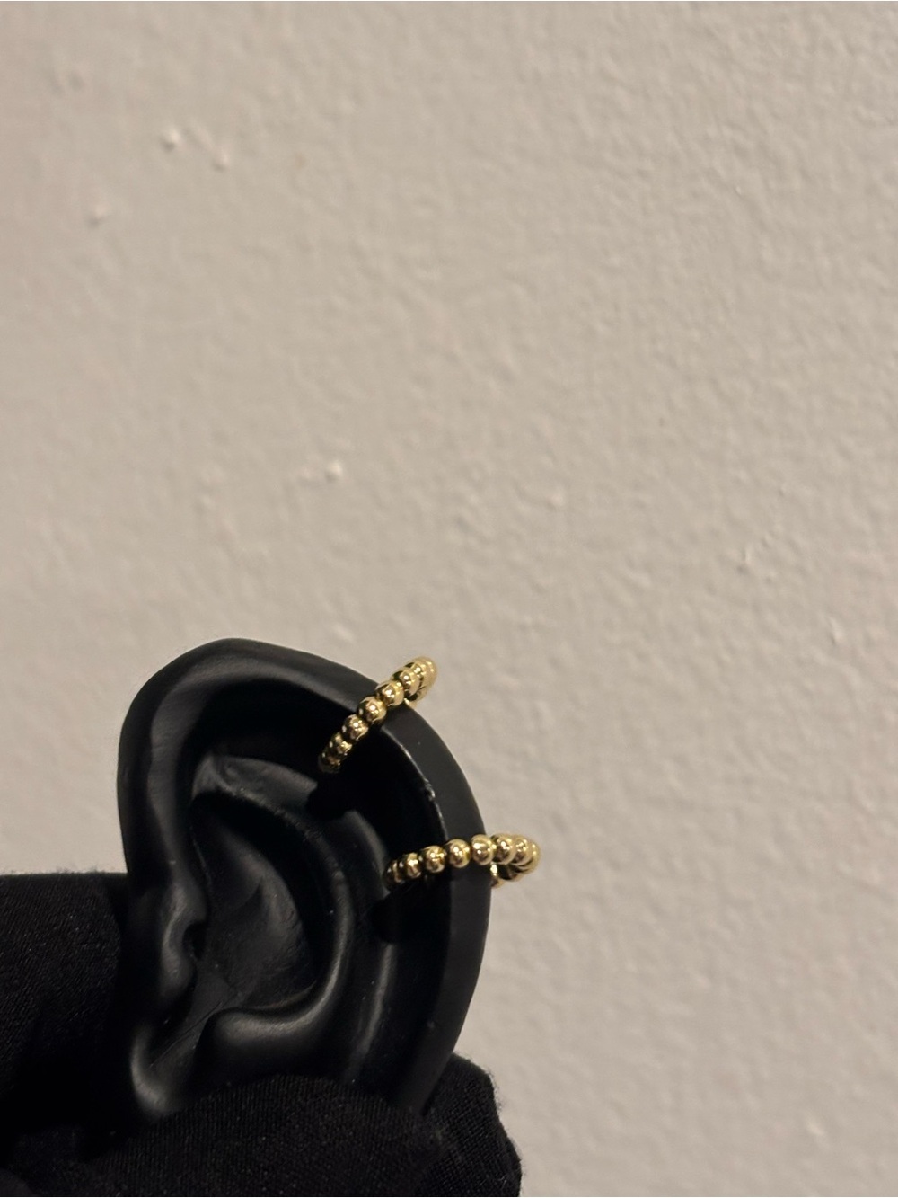 Gold Beaded Double Ear Cuff - Minimalist Women’s Jewelry